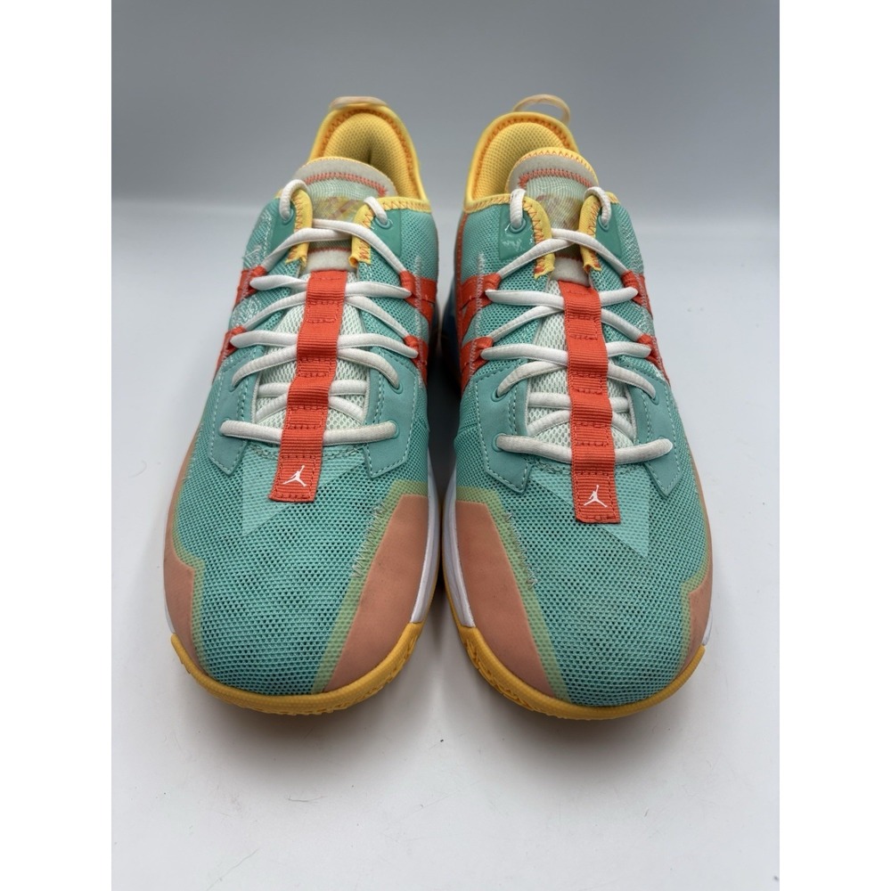 Jordan‎ Men's Green Orange Yellow White Low Top Lace-Up Mesh Athletic Sneakers